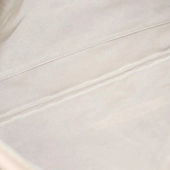 Jimmy Choo Chain Shoulder Bag Leather Beige Gold Auth bs27431 - Picture 4 of 15